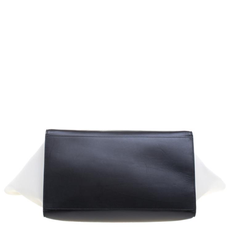 Pre Owned Celine Tri Color Leather and Suede Large Trapeze Tote