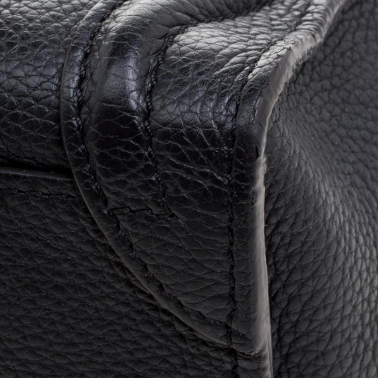 Pre Owned Celine Black Leather Nano Luggage Tote