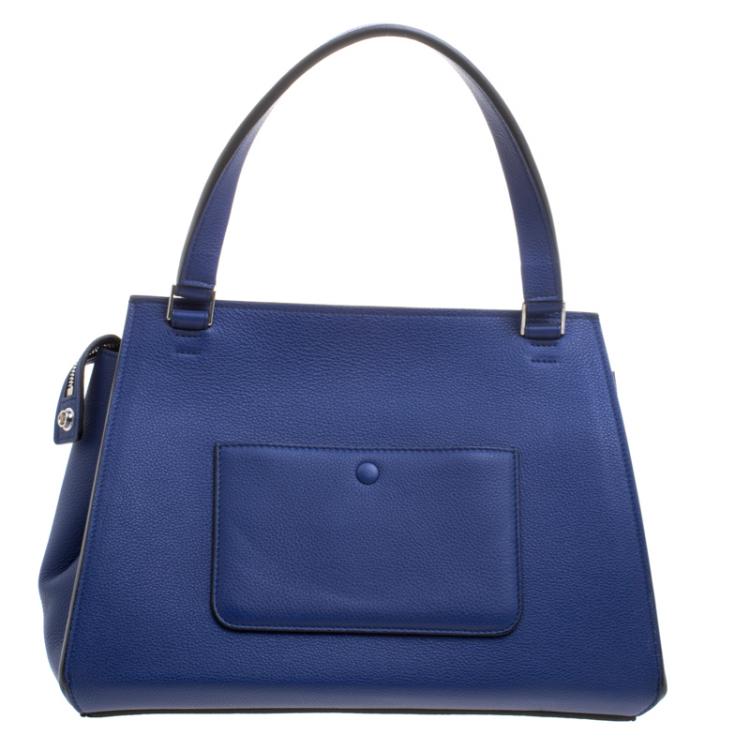 Pre Owned Céline Blue Leather Small Edge Bag