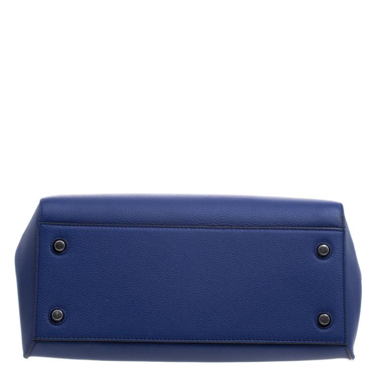 Pre Owned Céline Blue Leather Small Edge Bag