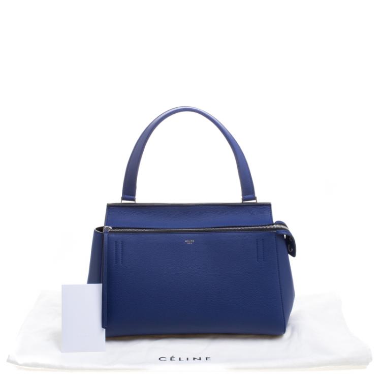 Pre Owned Céline Blue Leather Small Edge Bag