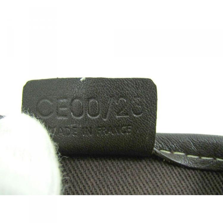 Pre Owned Celine Bi Color Macadam Canvas Vintage Shoulder Bag