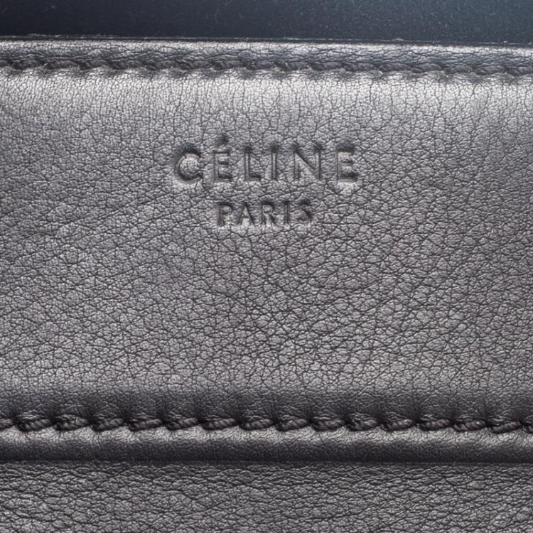 Pre Owned Celine Black Leather Mini Phantom Luggage Tote