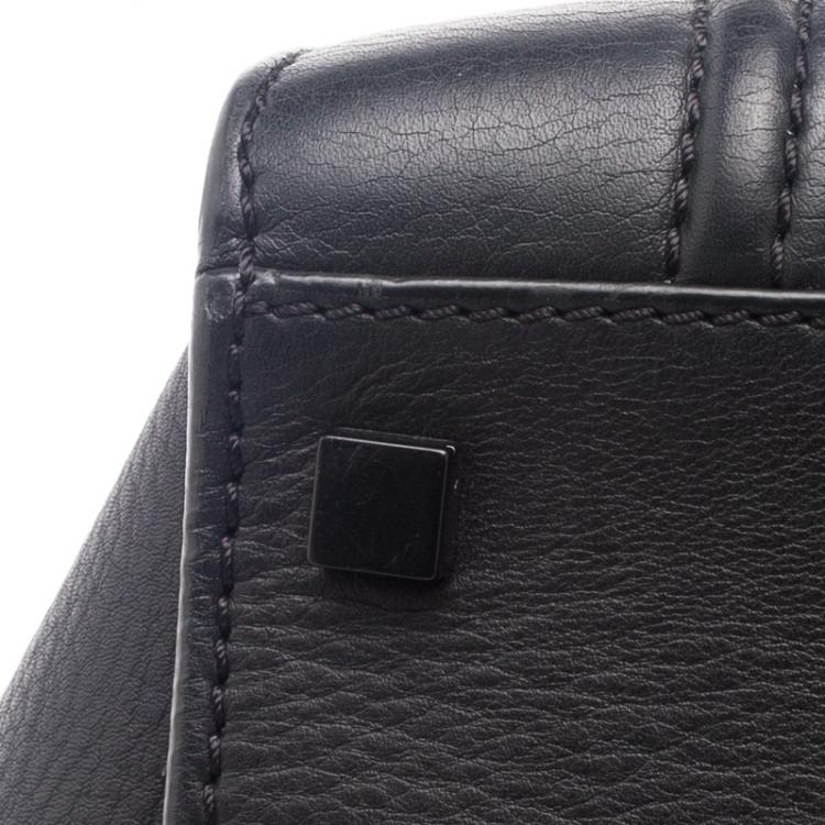 Pre Owned Celine Black Leather Mini Phantom Luggage Tote