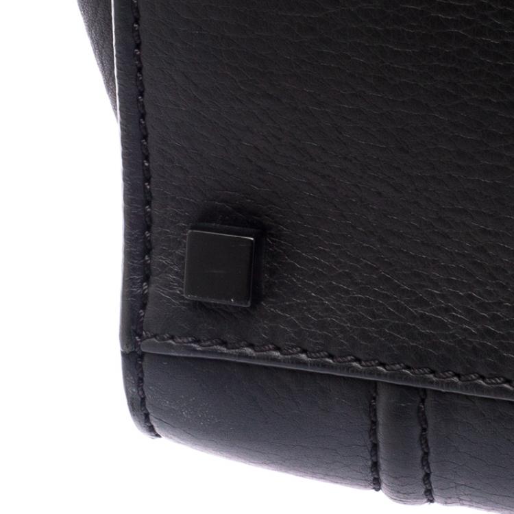 Pre Owned Celine Black Leather Mini Phantom Luggage Tote
