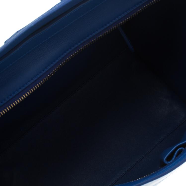 مملوكة مسبقًا Celine Blue Leather Mini Luggage Tote