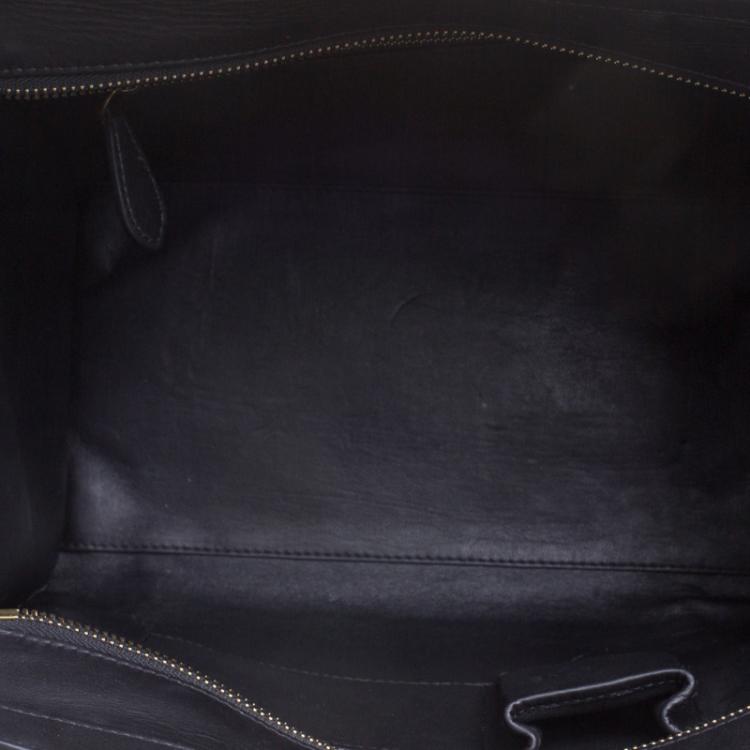 مملوكة مسبقًا Celine Black/White Leather Mini Luggage Tote
