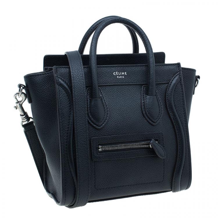 مملوكة مسبقًا Celine Black Leather Nano Luggage Tote