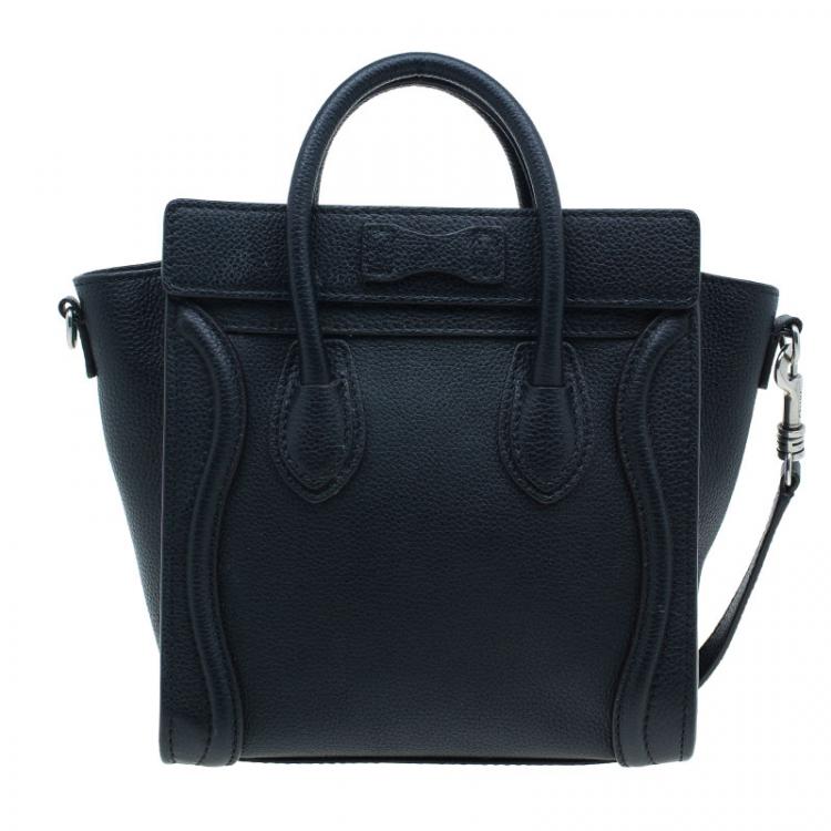 مملوكة مسبقًا Celine Black Leather Nano Luggage Tote