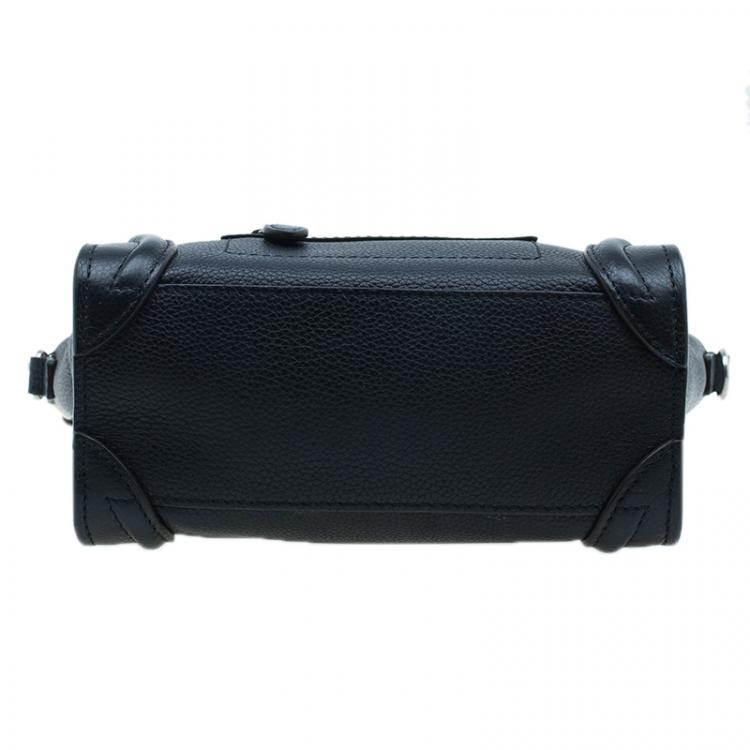 مملوكة مسبقًا Celine Black Leather Nano Luggage Tote