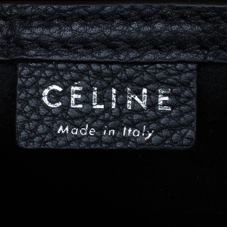 مملوكة مسبقًا Celine Black Leather Nano Luggage Tote