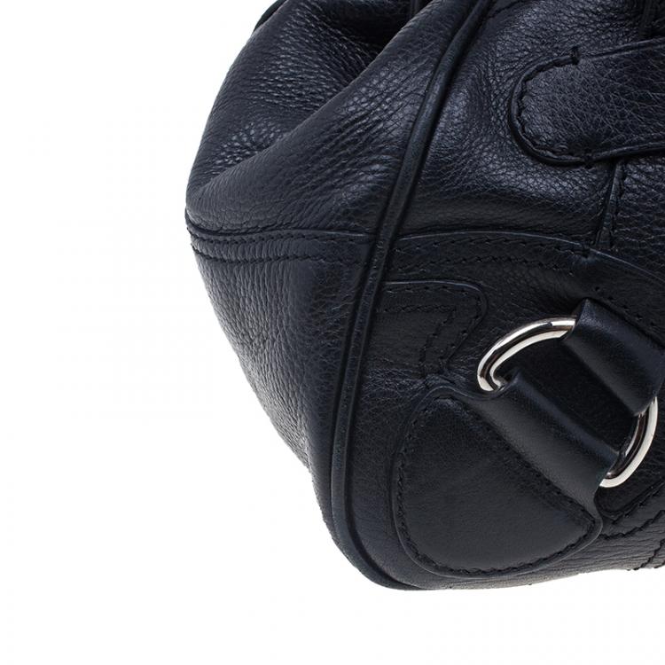 Pre Owned Celine Black Leather Framed Satchel