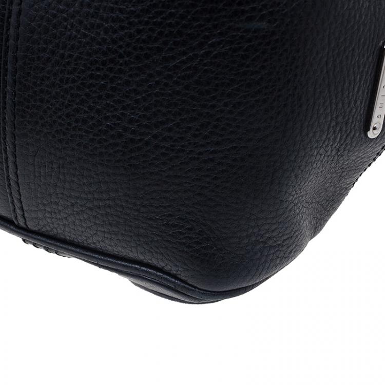 Pre Owned Celine Black Leather Framed Satchel