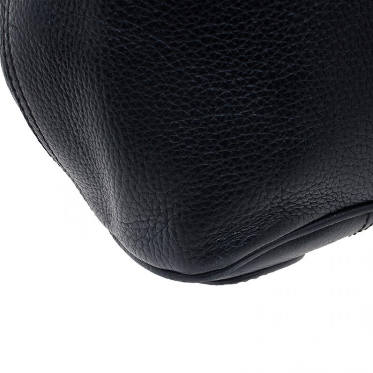 Pre Owned Celine Black Leather Framed Satchel