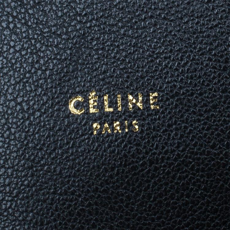 Pre Owned Celine Black Python Trapeze Top Handle Bag