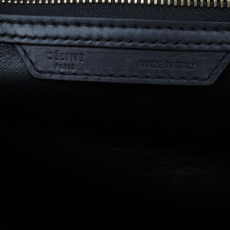 Pre Owned Celine Tri-Color Leather Mini Luggage Tote