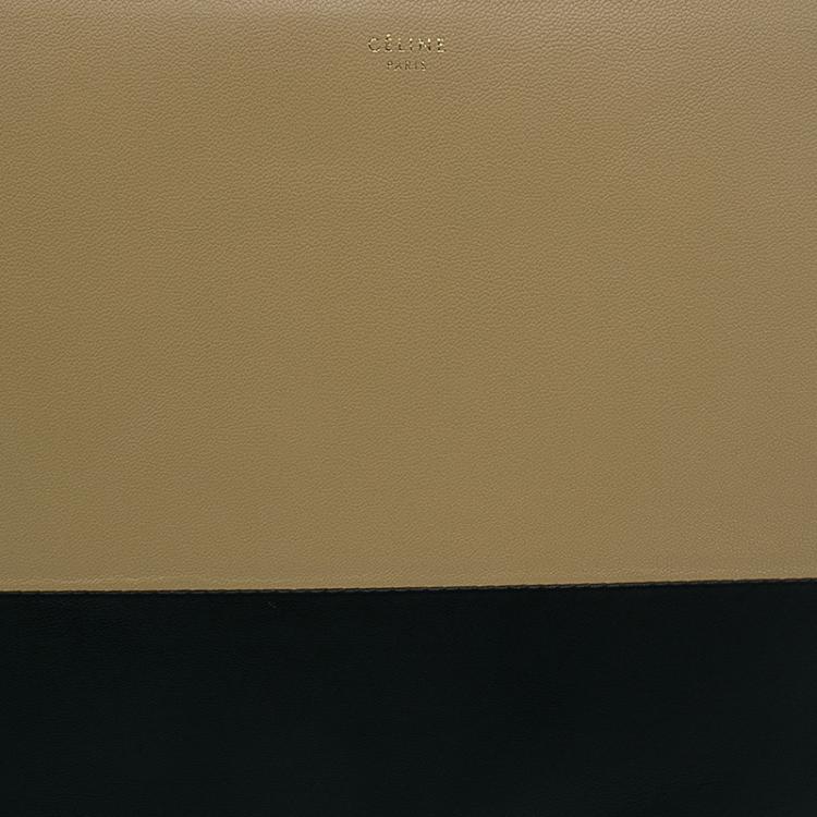 Pre Owned Celine Bi Color Leather Solo Clutch