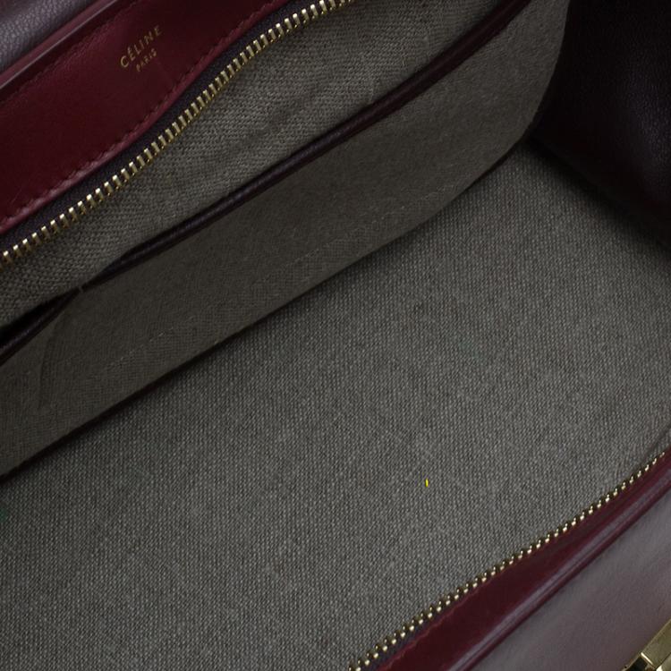 Pre Owned Celine Tri Color Leather/Canvas Medium Trapeze Bag