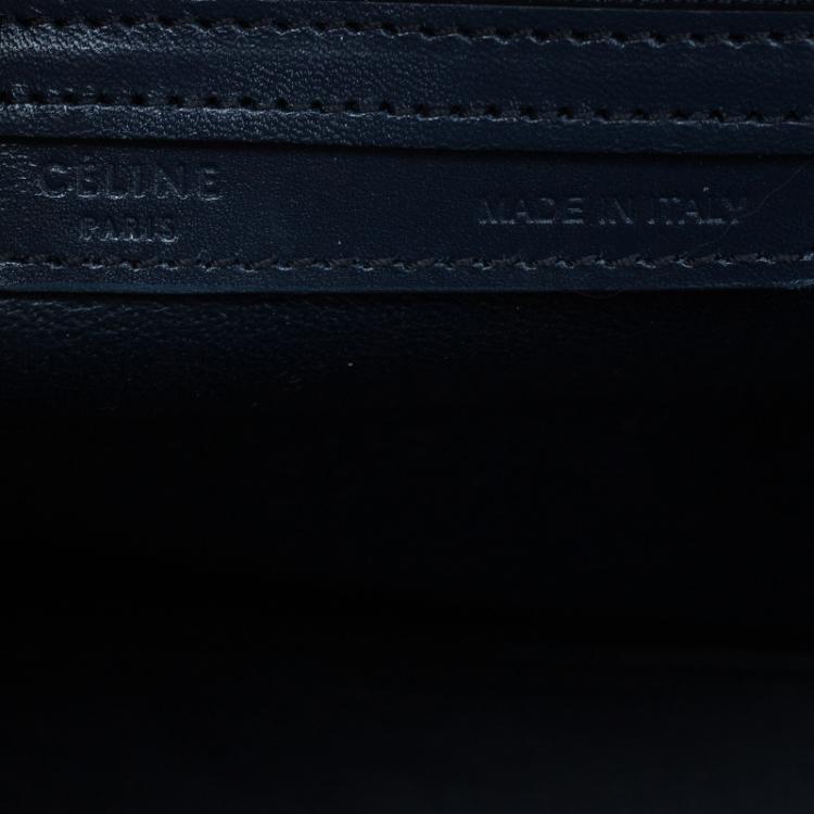 Pre Owned Celine Tri color Leather Micro Luggage Tote
