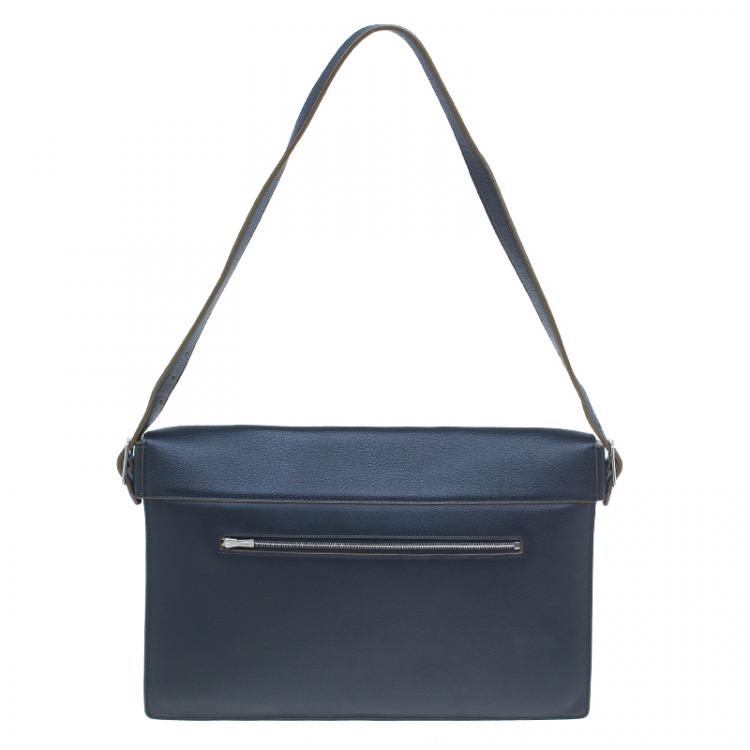 Pre Owned Celine Tricolor Leather and Suede Diamond Clutch Bag