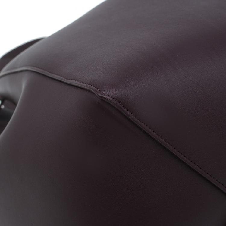 Pre Owned Celine Burgundy Leather Medium Tassel Phantom Cabas Tote