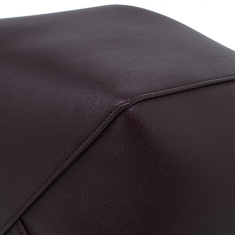 Pre Owned Celine Burgundy Leather Medium Tassel Phantom Cabas Tote