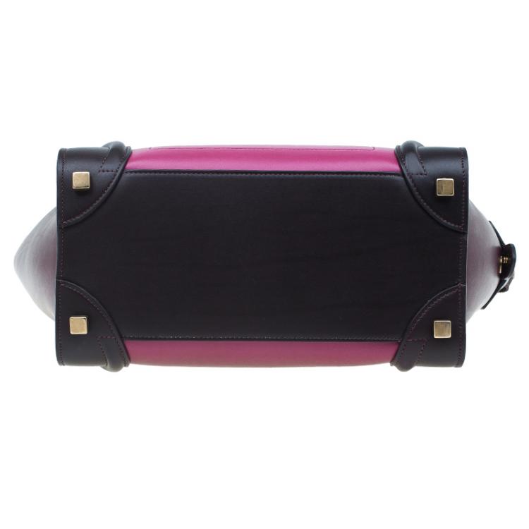 مملوكة مسبقًا Celine Tri color Leather Micro Luggage Tote