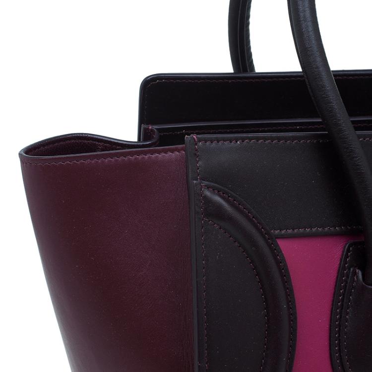 مملوكة مسبقًا Celine Tri color Leather Micro Luggage Tote