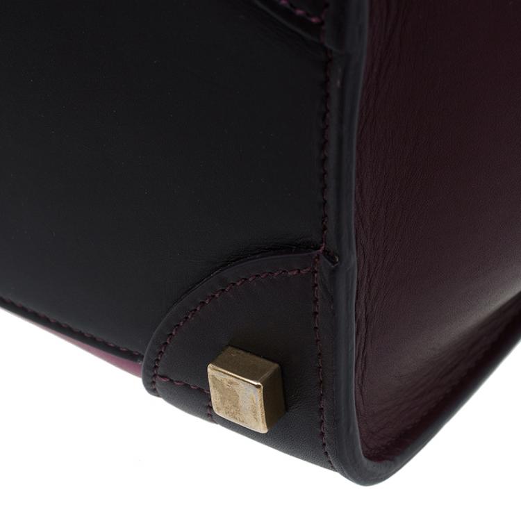 مملوكة مسبقًا Celine Tri color Leather Micro Luggage Tote