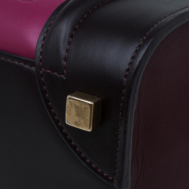 مملوكة مسبقًا Celine Tri color Leather Micro Luggage Tote