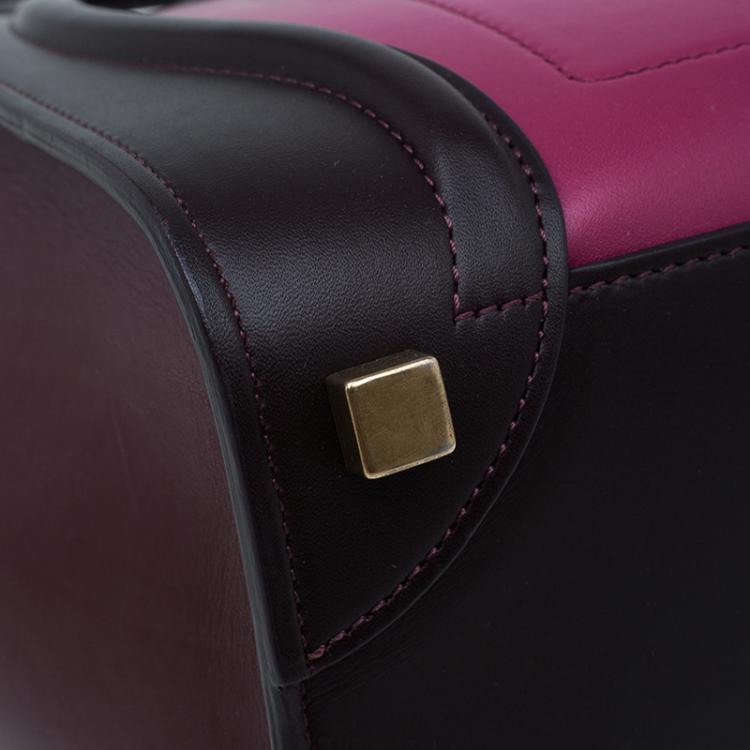 مملوكة مسبقًا Celine Tri color Leather Micro Luggage Tote