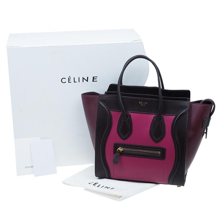 مملوكة مسبقًا Celine Tri color Leather Micro Luggage Tote