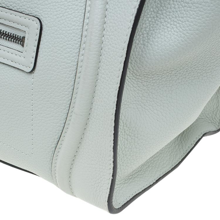 Pre Owned Celine Cream Leather Mini Luggage Tote