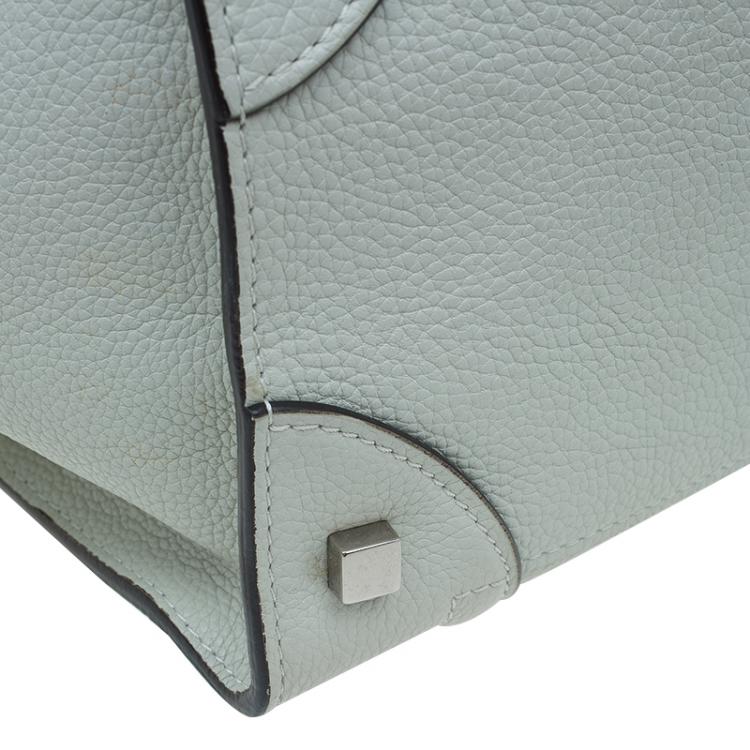 Pre Owned Celine Cream Leather Mini Luggage Tote