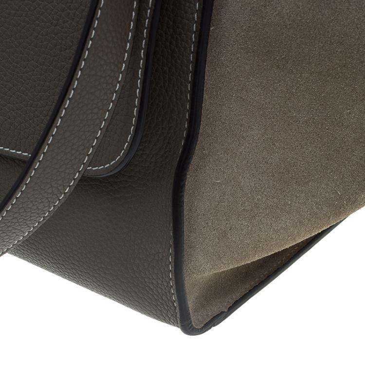 Pre Owned Celine Brown Leather Medium Trapeze Bag