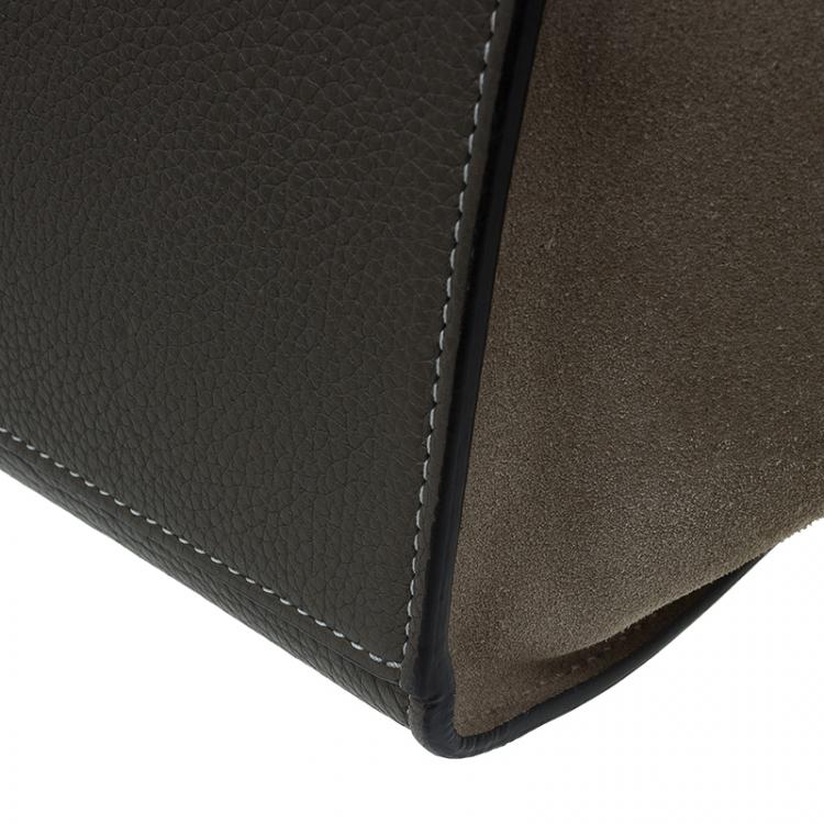 Pre Owned Celine Brown Leather Medium Trapeze Bag