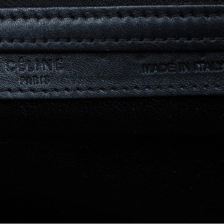 Pre Owned Celine Tri-Color Leather Mini Luggage Tote Bag