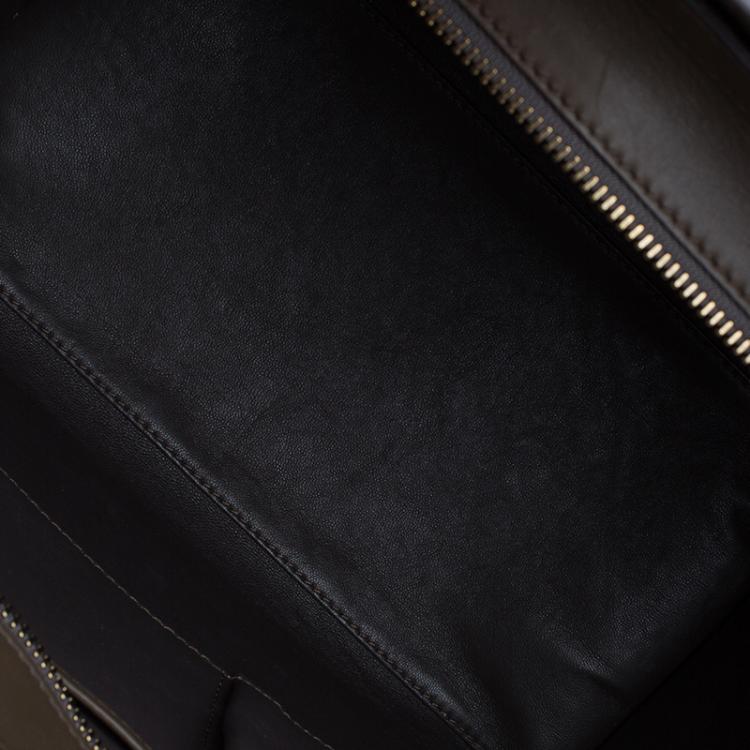 Pre Owned Celine Tri Color Leather Mini Luggage Tote