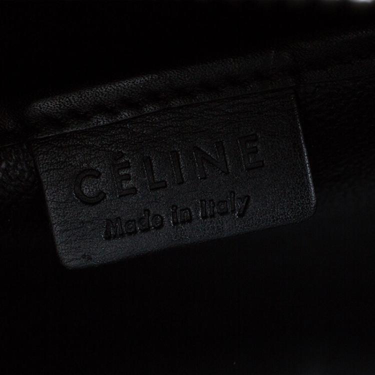 Pre Owned Celine Tri Color Leather Nano Luggage Bag