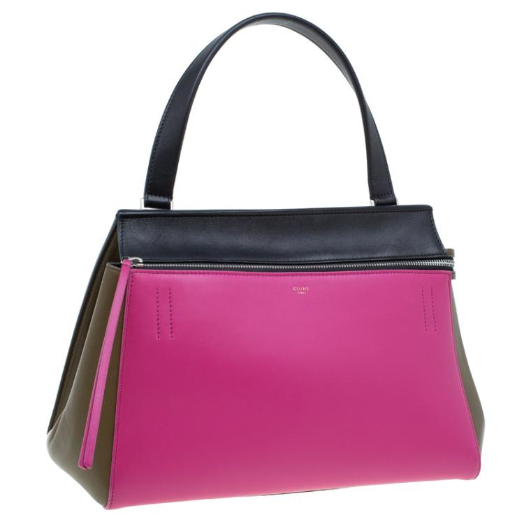 Pre Owned Céline Tricolor Smooth Leather Small Edge Bag