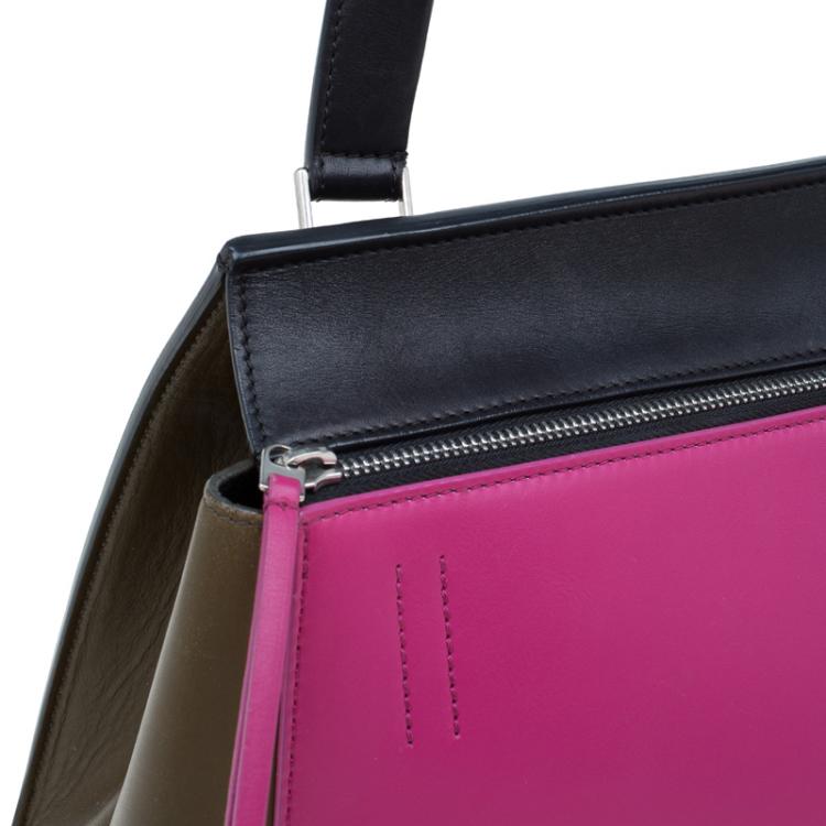 Pre Owned Céline Tricolor Smooth Leather Small Edge Bag