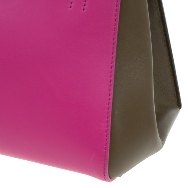 Pre Owned Céline Tricolor Smooth Leather Small Edge Bag