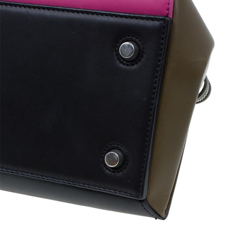 Pre Owned Céline Tricolor Smooth Leather Small Edge Bag
