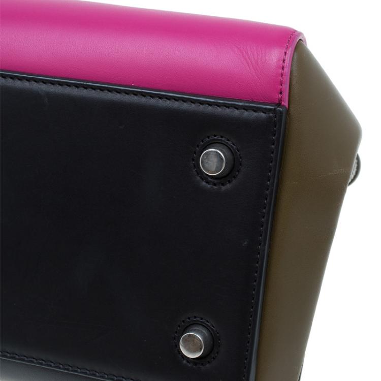 Pre Owned Céline Tricolor Smooth Leather Small Edge Bag