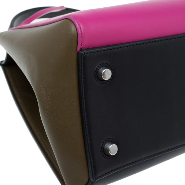 Pre Owned Céline Tricolor Smooth Leather Small Edge Bag