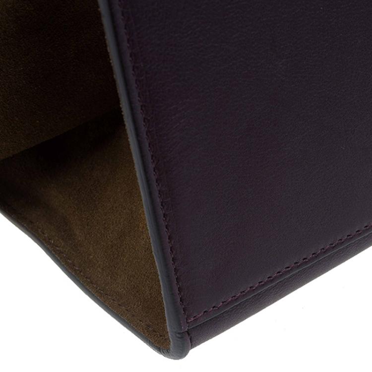 Pre Owned Celine Tri Color Leather/Suede Small Trapeze Bag