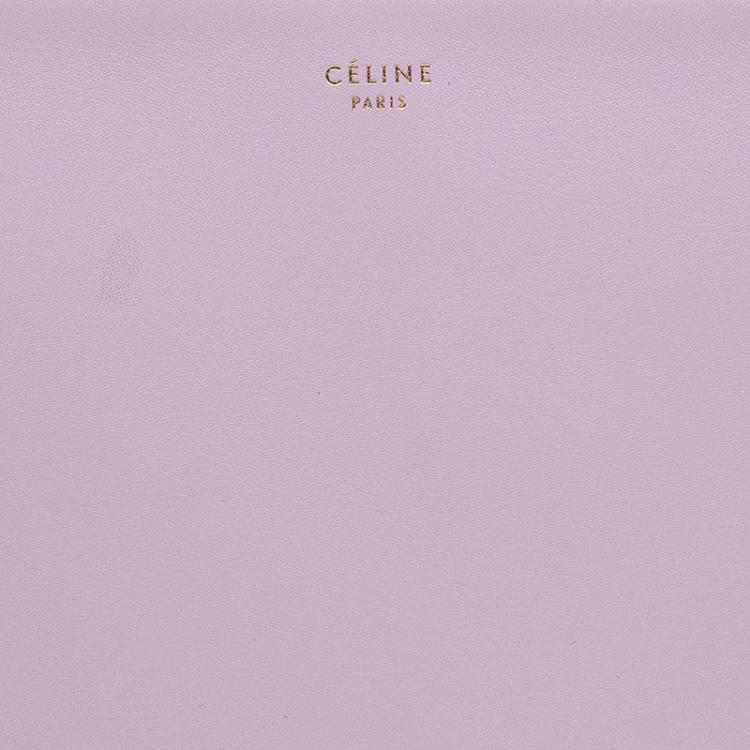 Pre Owned Celine Pink and Orange Leather Duo Cosmetic Pouch