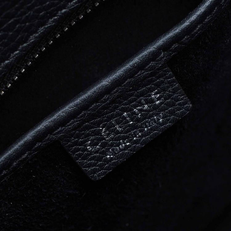 Pre Owned Celine Black Leather Nano Luggage Tote