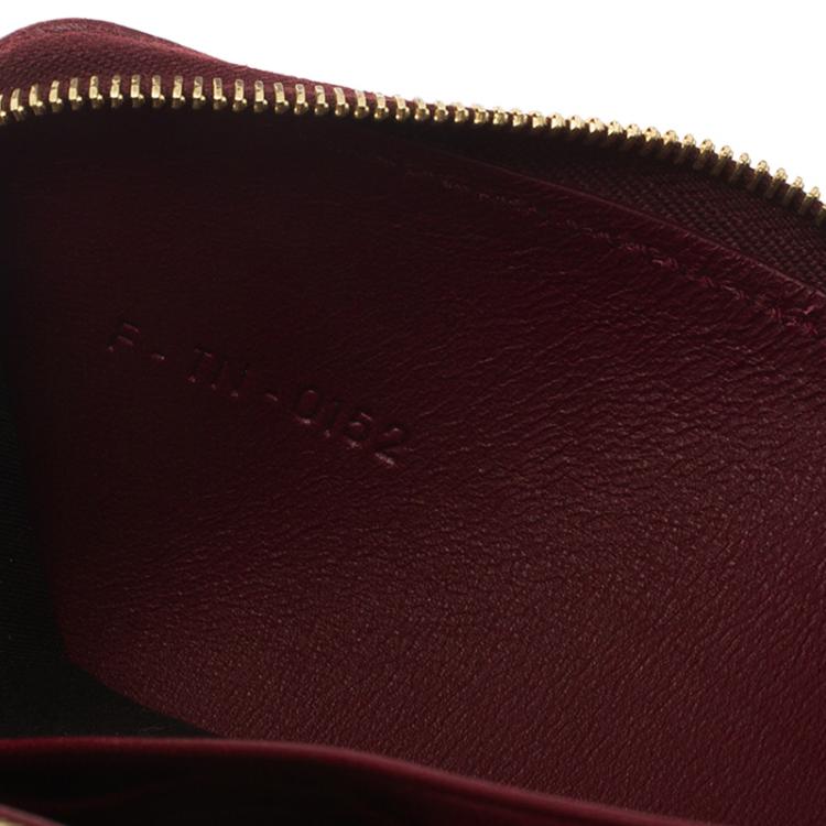 Pre Owned Celine Bi Color Leather Zip Around Wallet