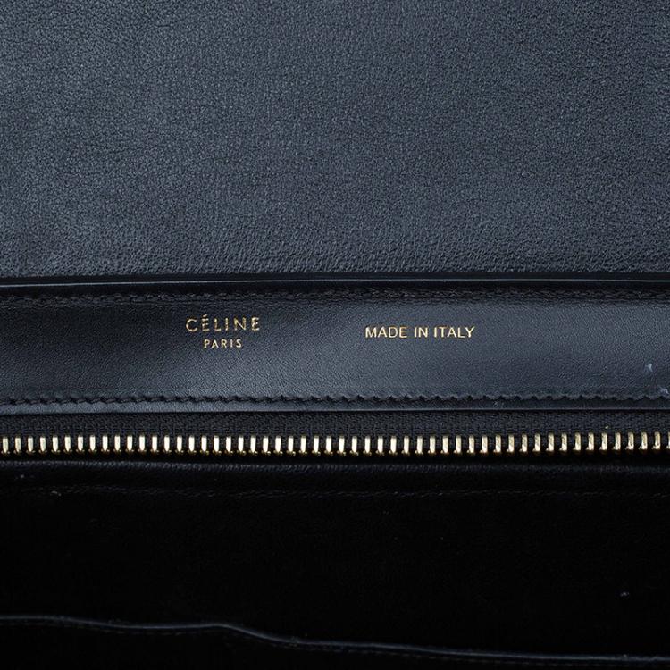 Pre Owned Celine Tri Color Python and Suede Small Trapeze Bag